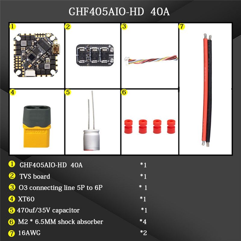 F405 Flight Controller - ABTI-GHF405AIO-HD 40A AIO 플라이트 컨트롤러, F405,