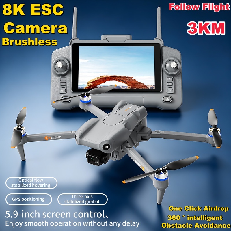 4 In 1 Esc - 5.9인치 터치스크린, 3축 짐벌, 8K ESC