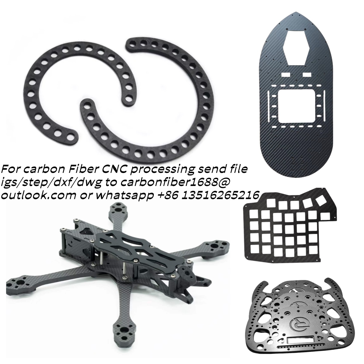 Carbon Fiber Drone Frame - 탄소 섬유 시트 플레이트 가공 카본