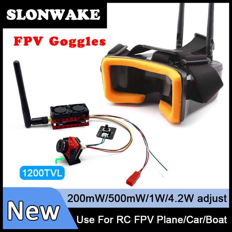 Goggles Fpv - SLONWAKE 5.8G 48CH 4.2W VTX 송신기,