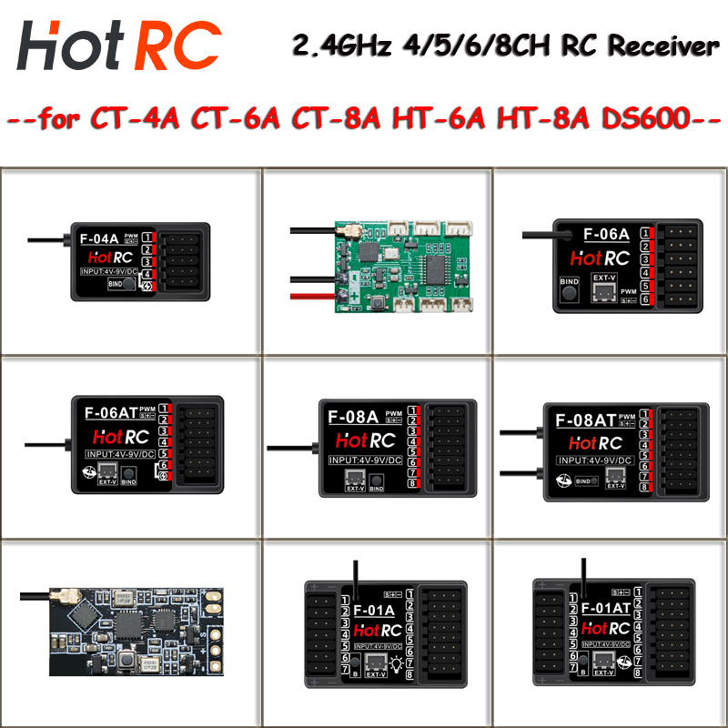 Radio Transmitter 2.4Ghz - HOTRC 2.4Ghz 수신기 F-01A F-10AT F-06A