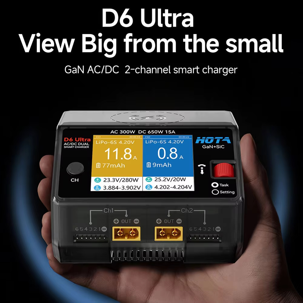 HOTA D6 울트라 GaN+SiC 듀얼 채널 충전기  - Lipo Battery 6S 리뷰 및 가격