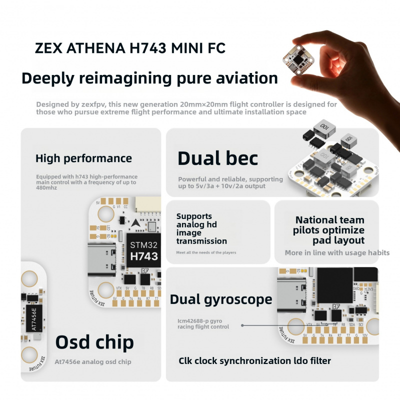 ZEX ATHENA H743 미니 플라이트 컨트롤러 8 - Betaflight Fc 리뷰 및 가격