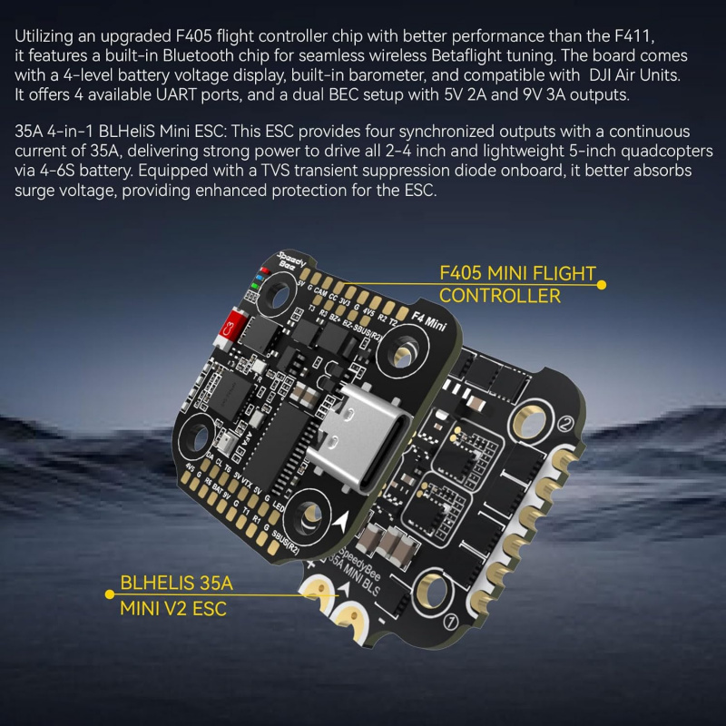 F405 미니 스택 BLS 35A 4in1 ESC 블루 - F405 Flight Controller 리뷰 및 가격