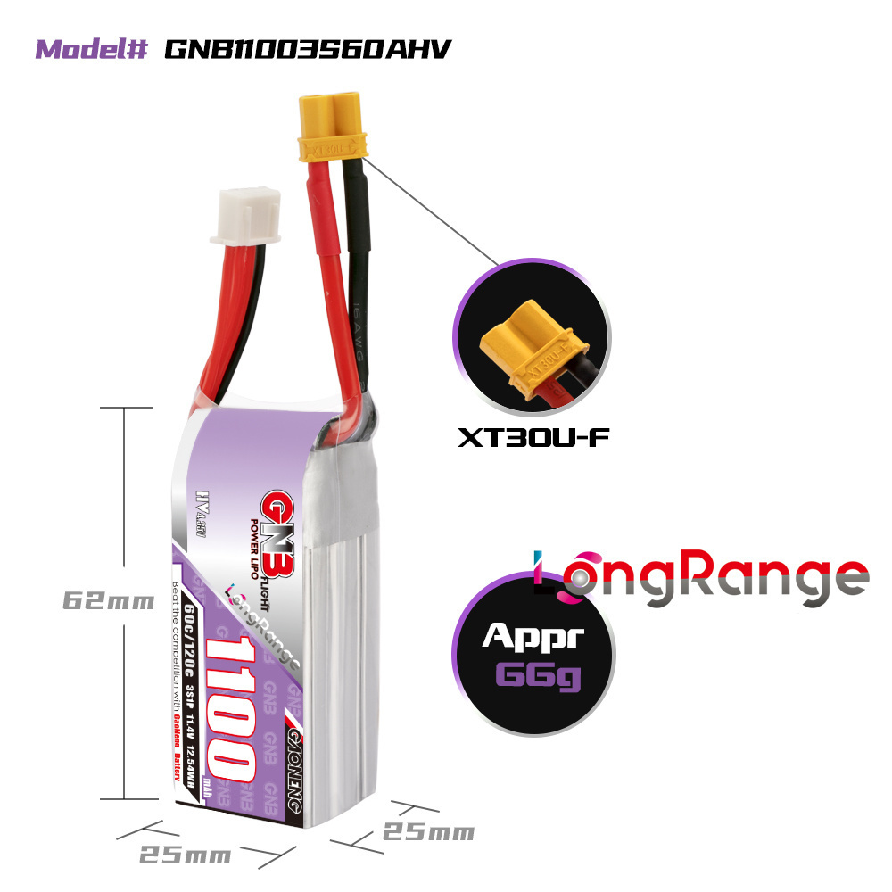 GNB 1100mAh 2S 3S 4S 6S 60C/12 - Lipo Battery 6S 리뷰 및 가격